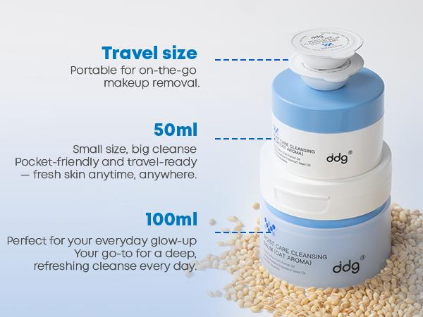 ddg Makeup Remover Cleansing Balm - Hypoallergenic & Gentle Facial Cleanser | All Natural Plant Oils | Nourish & Hydrate | Removes Heavy Makeup | Non-Comedogenic | For Sensitive & All Skin Types