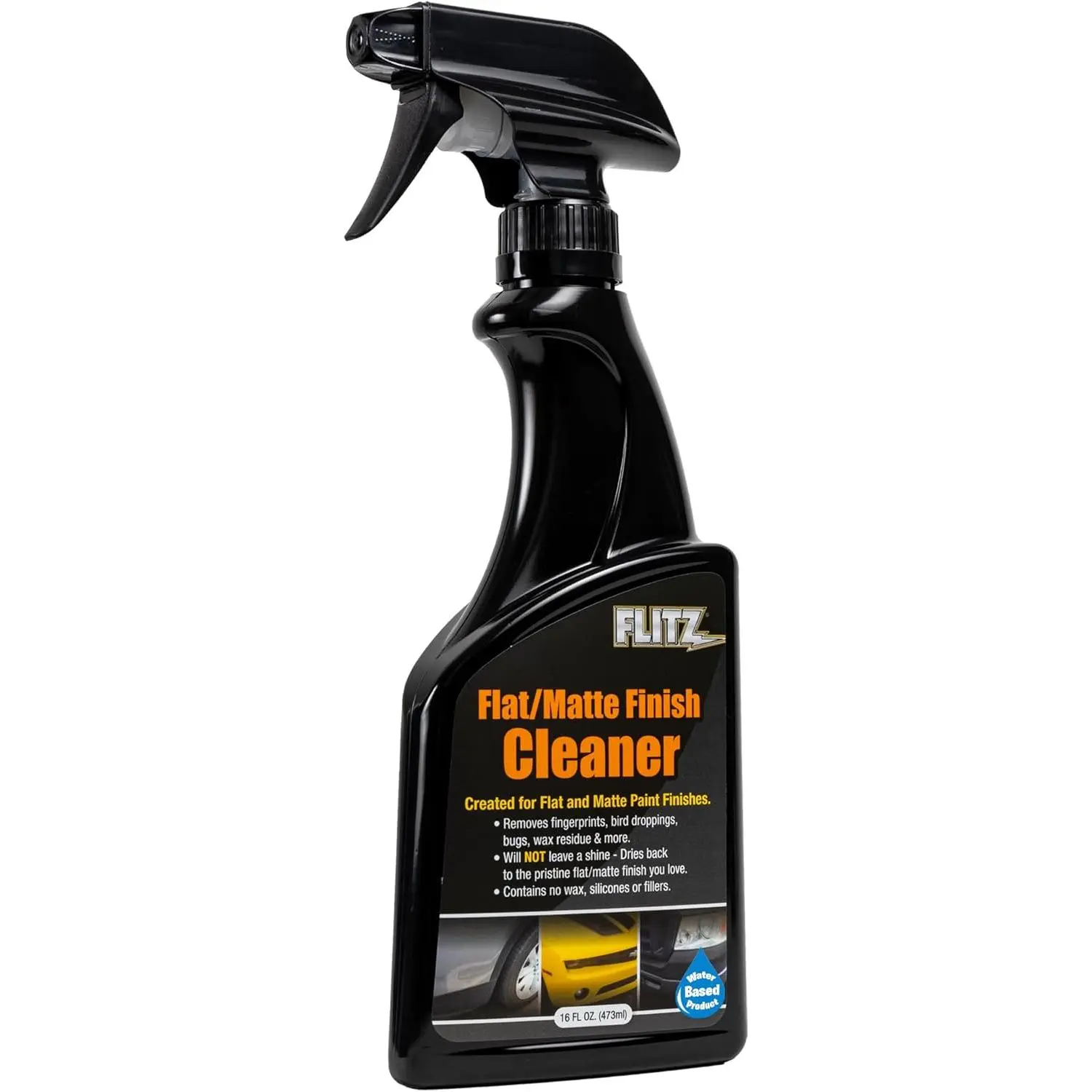 Flitz Flat Matte Finish Cleaner - 16oz Bottle of USA-Made Vinyl Wrap Spray to Easily Remove Grease, Wax, Dust, & More - Quick Drying Matte Paint Cleaner - Ideal for Cars, Motorcycles (1 Pack)