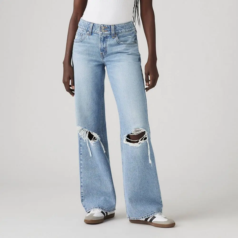 Levi's Lady's Low-Rise Loose Cotton Pants, Basic Streetwear Clothes, Casual Bottom & Leg Garment - Table Talk 32