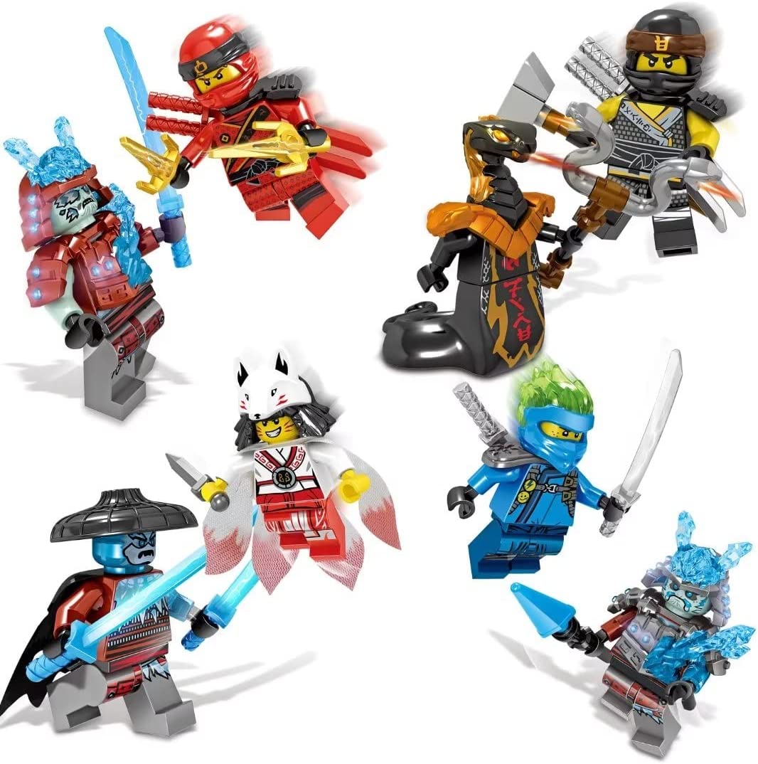<NEW> 24 Pack Nija Mini Action Figure Set with Weapons and Collectible Building Blocks for Boys and Girls