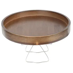 Round Couch Arm Tray Sofa Armrest Table Anti Slip Couch Console Table with Cup Holder Sofa Side Snack Holder Remote Control Tray for Wide Couch Arm Recliner Armchair   Living Room