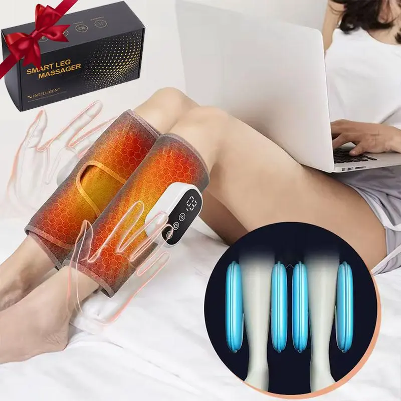 Electric Leg Massager with Air Pressure for Calves, 3 Modes, 3 Intensity Levels, 15 Minute Auto Timer, Perfect for Foot Relaxation, Relaxing & Stress Relief, Gift