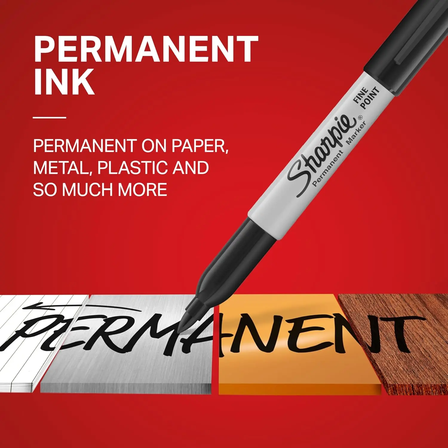 Sharpie Permanent Markers - Fine Tip, Black, 12 Count, Quick Drying, Fade Resistant, Office Stationery Supplies, Writing Stationery, Coworker Gift, Ideal for Daily Writing (Wood, Plastic, Paper Use)