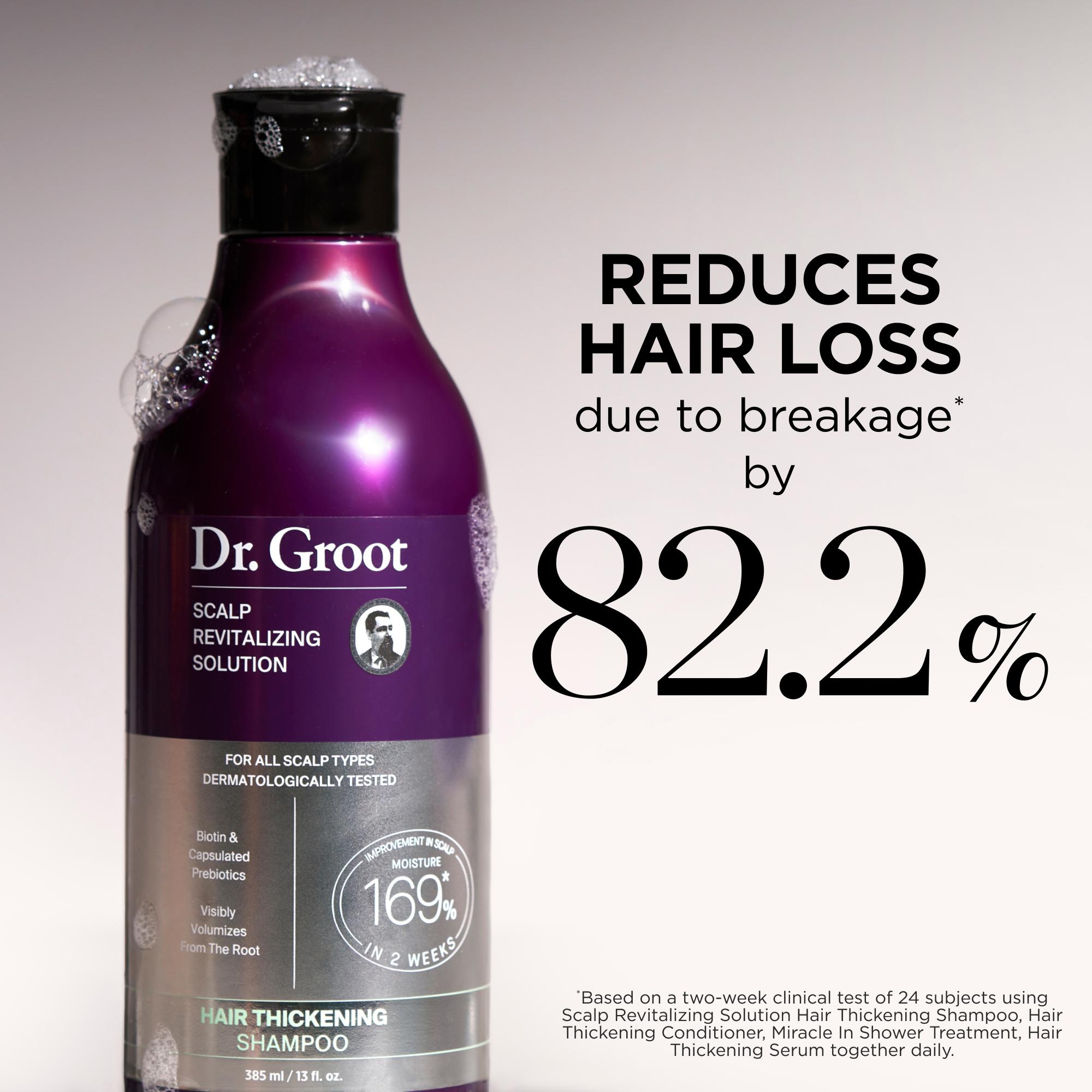 Dr. Groot Hair Thickening Shampoo Trio, Korean Haircare with Biotin, Rosemary Oil to help Volumize Thinning, Cleansing Shampoo