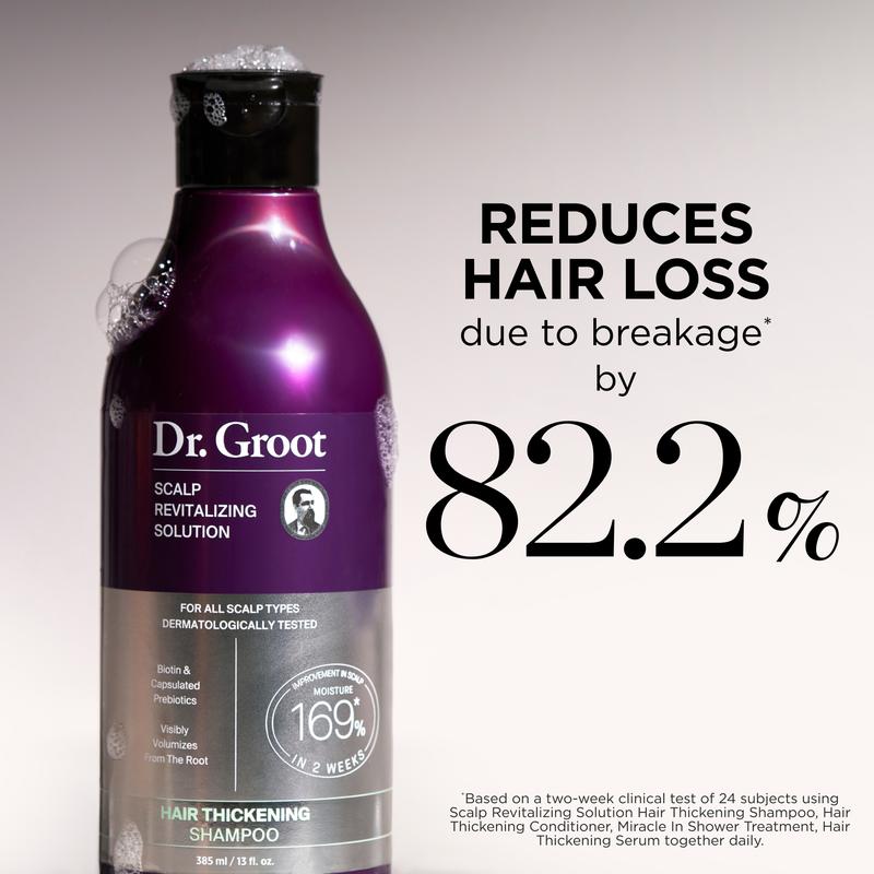 Dr. Groot Hair Thickening Shampoo, Korean Haircare with Biotin, Rosemary Oil to help Volumize Thinning, Cleansing Shampoo