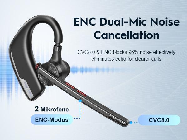 M51 Bee Bluetooth Headset V5.2 with Dual Microphones, 80 Hours Playback Time, 500mAh Charging Box, Suitable for Office and Driving, Truck Drivers