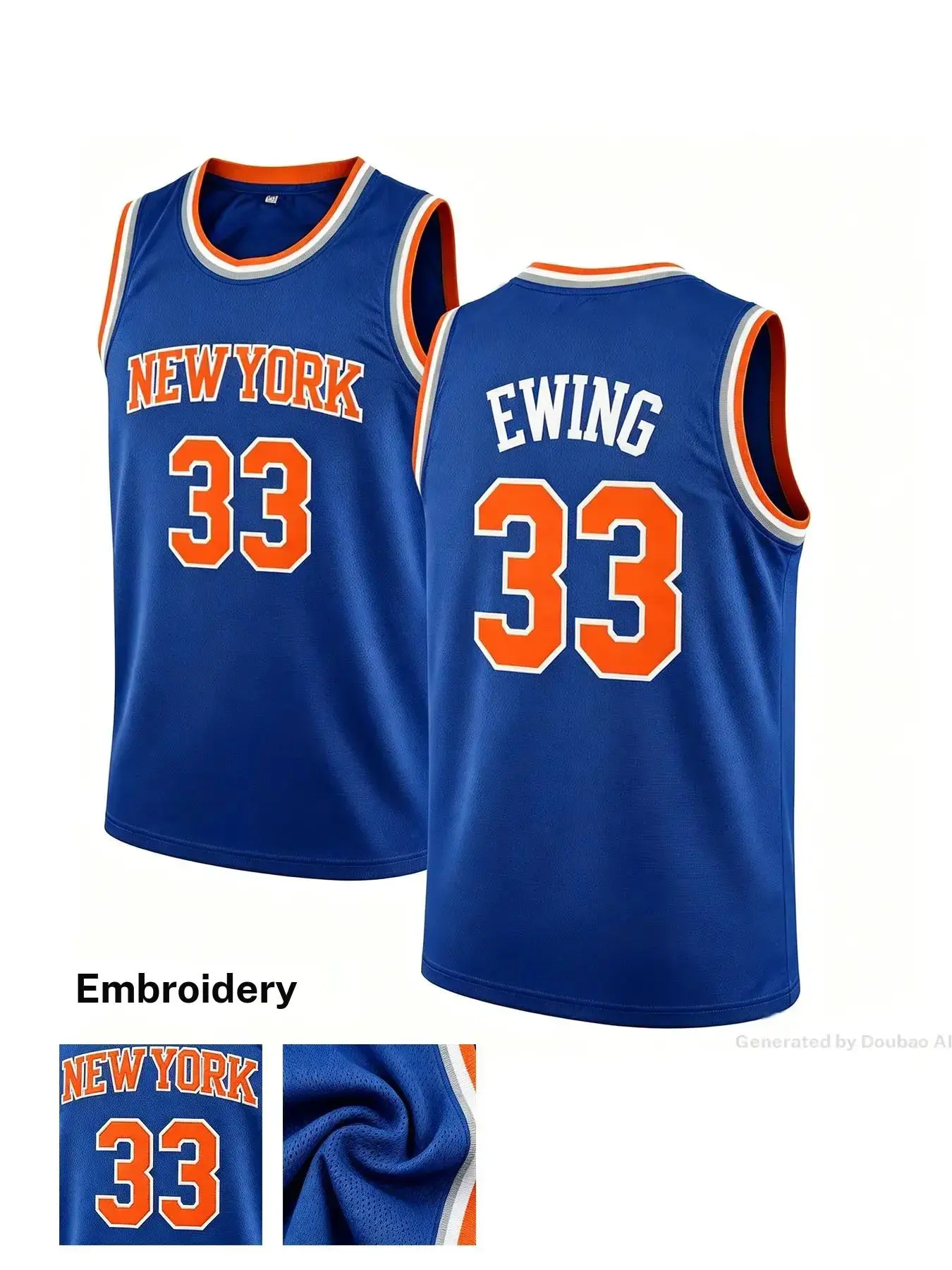 Men's Basketball Jersey No. 33 Embroidered Breathable Training Top, Athletic Workout Tops, Sports Top, Loose-Fit Sleeveless Shirt S-Xxxl, Casual Letter Pattern, Embroidery Sportswear, Sports Clothing, Workout Clothes