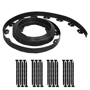 Gardzen 1.5" x 20' Landscape Edging Kit, Garden Edging Coil Comes with 24 Pcs Spikes, No Dig Lawn Border Design