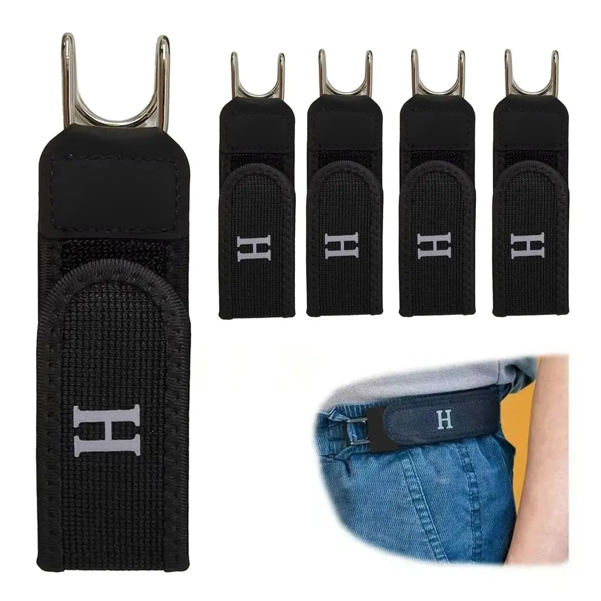 Unisex Tactical Metal Hook Elastic Belt - Patented No-Buckle Concealable Design, Soft Adjustable Side Belt for Concealable, Elastic, Fashion Men's Use, Concealable Men's Belts, Elastic Men's Belts
