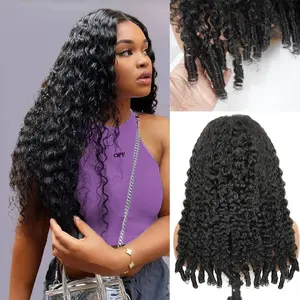 200% Density Burmese Curly Human Hair Wig 13x6 HD Lace Frontal Raw Human Hair Water Wave Lace Front Wigs for Black Women  Human Hair Wigs with Spiral End (Natural Color,32inch) summerwins