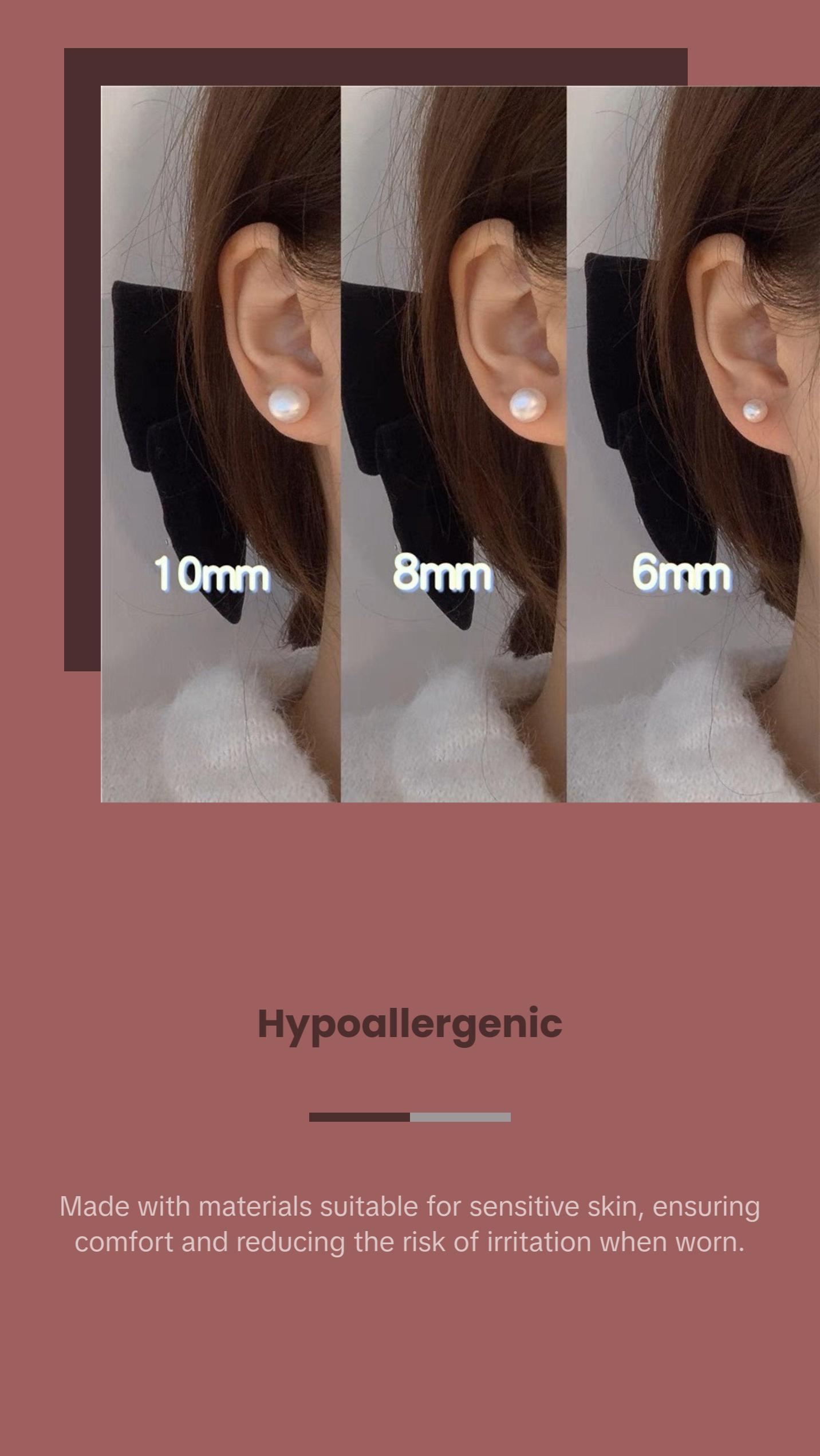 Natural real pearl simple stud, 6mm 8mm 10mm round pearl studs, Ivory pearl stud earrings, Everyday stud earrings, Minimalist pearl earrings