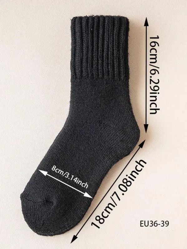 Women's Solid Mid-Calf Polyester Socks - Casual, Soft, Comfy, Warm, Basic, Simple Fit for Fall & Winter Everyday Wear Women's Solid Mid-Calf Polyester Socks - Casual, Soft, Comfy, Warm, Basic, Simple Fit for Fall & Winter Everyday Wear