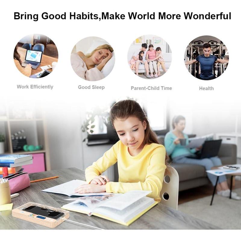 Portable Timed Phone Lock Box for & Android, Woodgrain Design, 30-Day Auto-Timer, Mini Size, Lightweight, Focus Enhancer for Students & Adults Portable Timed Phone Lock Box for & Android, Woodgrain Design, 30-Day Auto-Timer, Mini Size, Lightweight, Focus Enhancer for Students & Adults