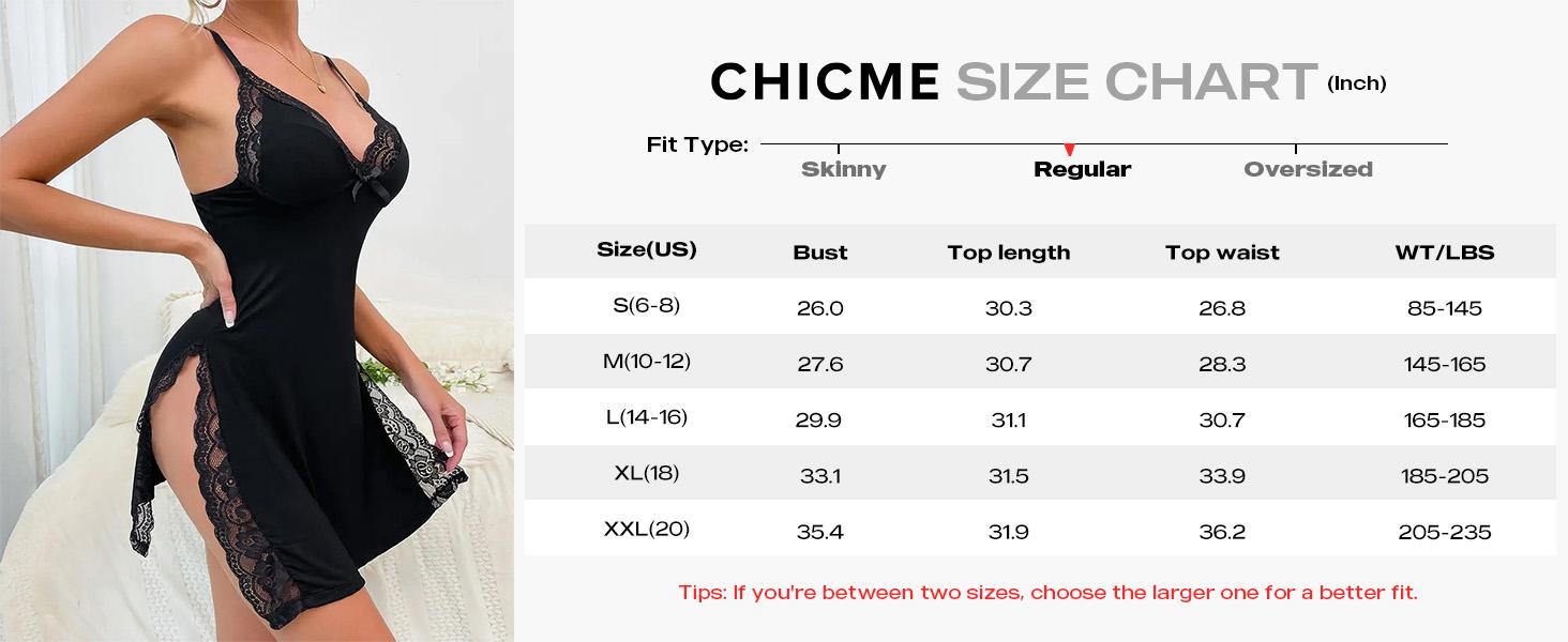 ChicMe Women's 2-Pack Lace Trim Babydoll Nightgown Side Slit Bowknot Decor Modal Cami Sleep Dress