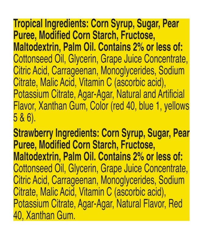 Gushers Strawberry & Tropical Variety Pack 0.8 oz - 42 Pouches of Fun and Colorful Treats, Good Source of Vitamin C, Gluten Free, Gelatin Free addict Gushers Strawberry & Tropical Variety Pack 0.8 oz - 42 Pouches of Fun and Colorful Treats, Good Source of Vitamin C, Gluten Free, Gelatin Free addict
