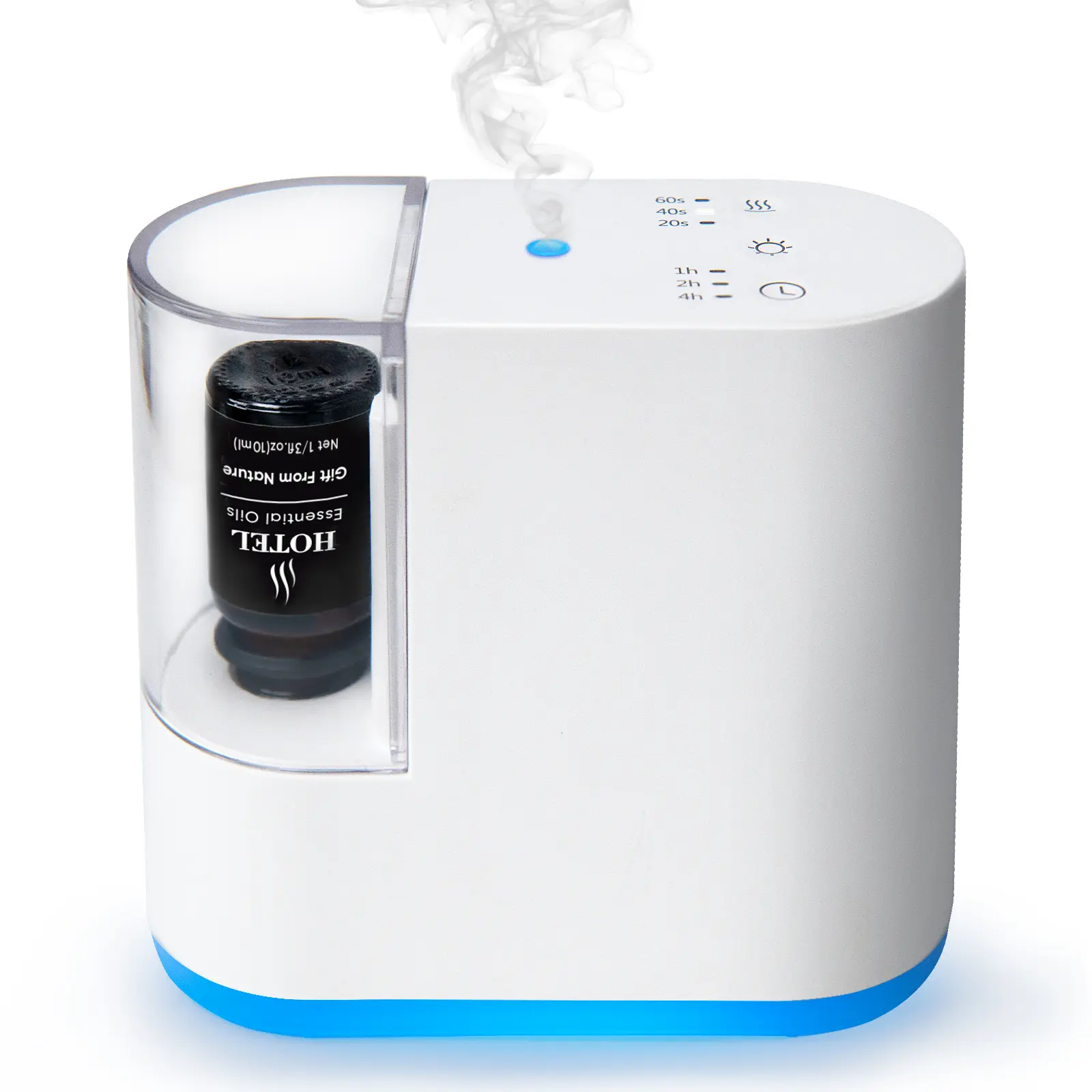 Waterless Essential Oil Diffuser, Cordless, Any Brand Oil Compatible, Covers Up to 700 Sqft, 200 Hours Long-Lasting Battery, Silent Design, 7 Color LED Light, 1/2/4H Timer, 3 Mist Levels, For Multi-Scene Use & Gift Giving, Includes 1 Luxury Hotel Scent, L