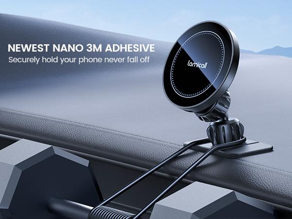 Lamicall 15W MagSafe Car Charger Mount – [2-in-1 Vent Clip & Dashboard Adhesive] Fast Wireless Magnetic Phone Holder for iPhone 16/15 Pro Max adjustable #TikTokShopBlackFriday #TikTokShopCyberMonday