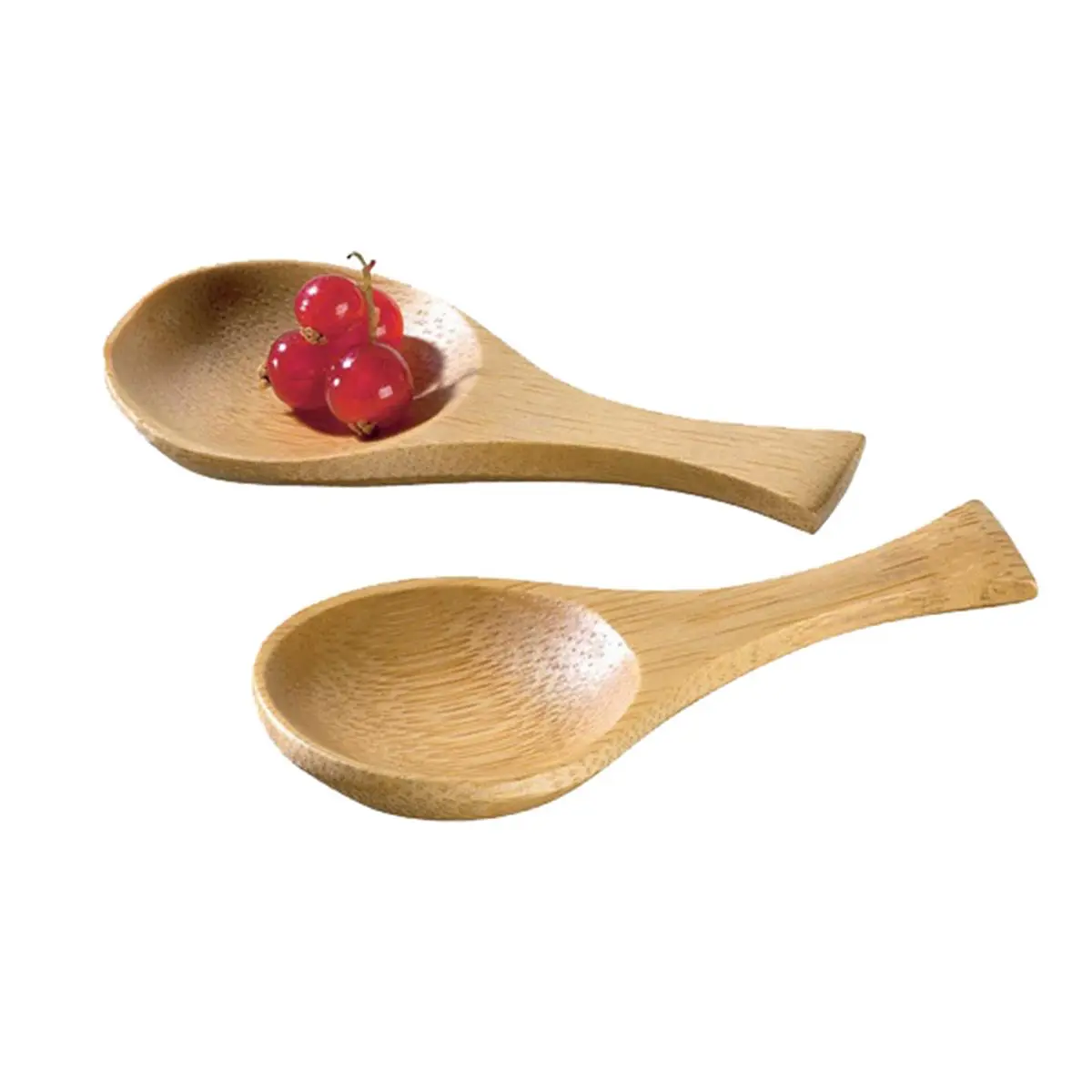 212 MAIN Waki Bamboo Disposable Dessert Spoons, 500-Pack Rustic Carved Tableware - 3.5x1.8in, 25oz, 9lbs Pre-Packed Supplies for Campfire-BBQ Party, Home Use