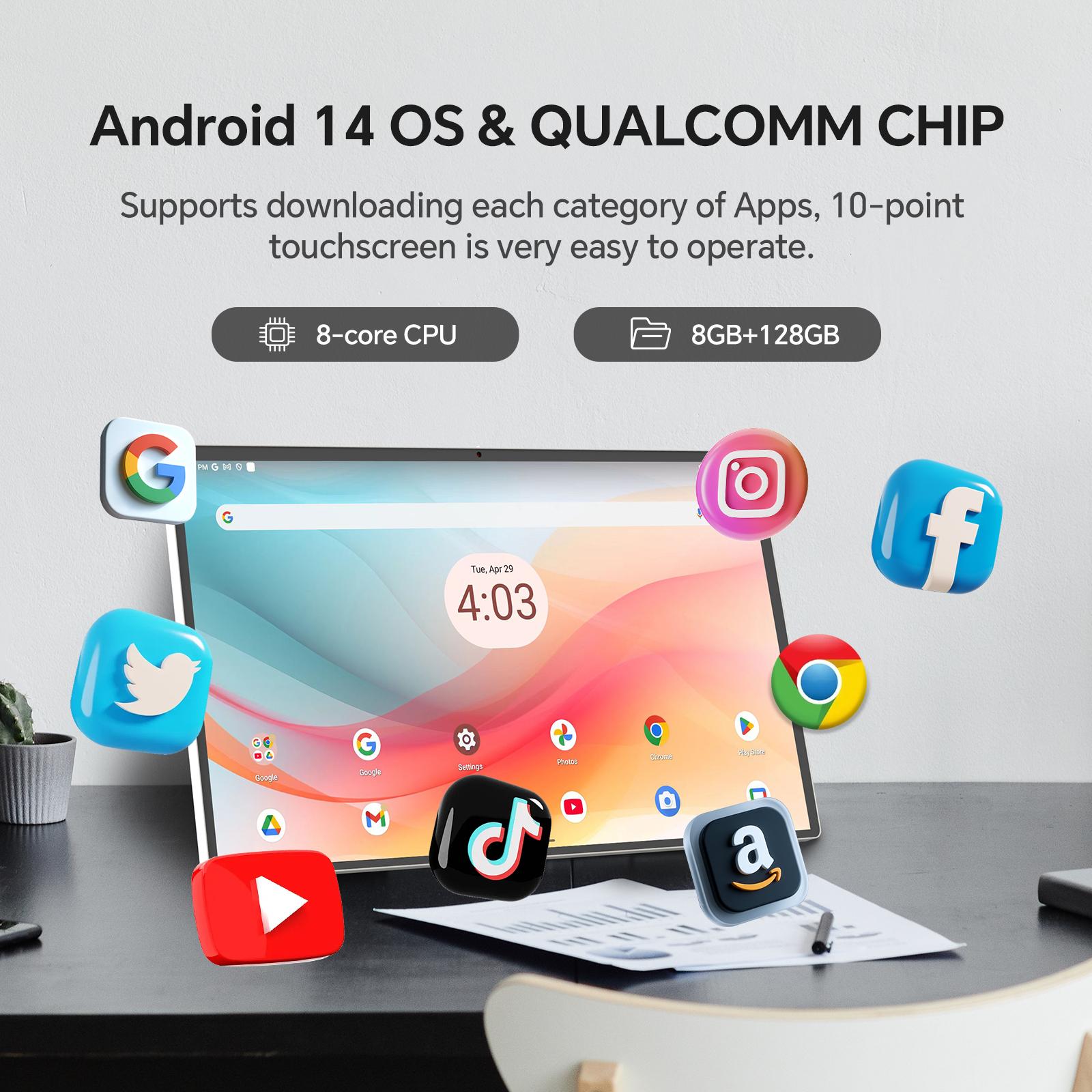 KTC 25'' 1080p MegPad A25Q5 Portable TV Touchscreen Monitor With Case, Qualcomm 8-core CPU 8GB+128GB, Android 14, Google EDLA Certification, 8MP Camera, 2*8W+2*4W Speakers, Remote Control, Built-in Battery 5000mAh+Wi-Fi 5