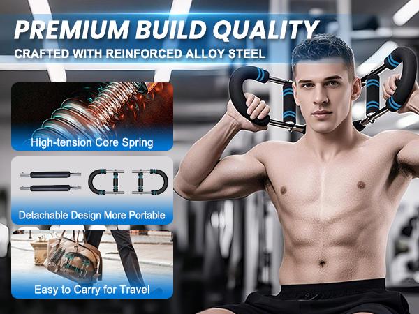Relife Sports Twister Arm Trainer for Men - Compact Spring Resistance Chest & Shoulder Training Equipment, Adjustable & Portable Home Fitness Equipment