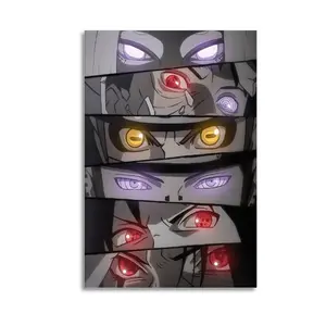 Anime-Inspired Minimalist Manga Style Eye Print Poster, Lightweight Waterproof Abstract Eye Artwork, Modern Wall Hanging for Bedroom & Living Room, Unique Gift for Anime Fans, Home Decor Supply