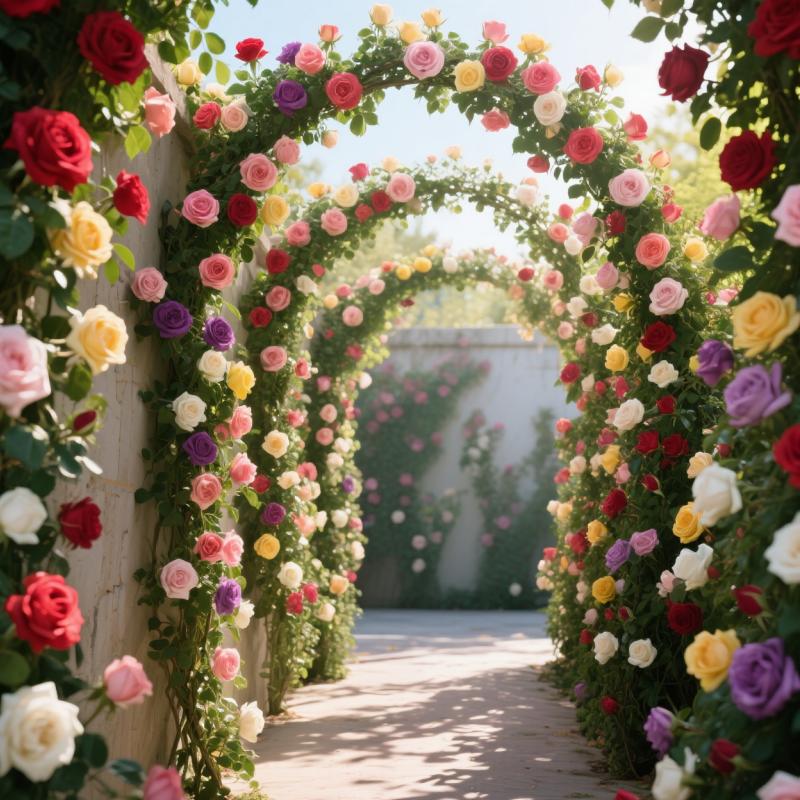 200 mixed climbing rose seeds, high germination rate, easy to grow, suitable for outdoor planting, suitable for gardening use, non-GMO