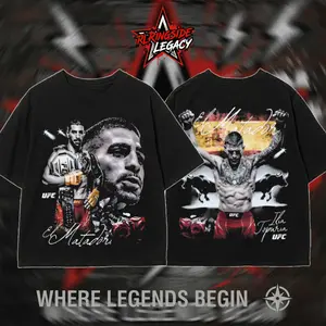 RingsideLegacy - Ilia Topuria "El Matador" Premium MMA Cotton T-Shirt (Made In US), MMA Champion Outfit, Father Son MMA Shirt, Fight Night Outfit, Birthday Gift For MMA Fans, Combat Sports Graphic Tee