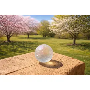 Aura Quartz Moon Sphere