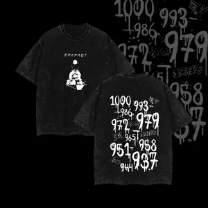 Retro Vintage Limited Haise Sasaki Kaneki Ken Tokyo Ghoul Anime Double Printed  Washed Tee Unisex Oversize Anime Manga Acid Washed Lightweight Cotton T-Shirt Gift For Anime Fan Lover