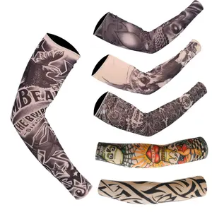 6 Pcs Tattoo Compression Sleeve, Arm Sleeves Tattoo, Tatto Sleeve Covers, Temporary Tattoo Sleeves, Sunscreen Sleeves,Unisex Stretchable