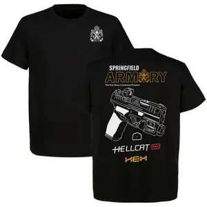 Springfield Armory Hellcat Pro T-Shirt,Tactical Gear,Full Colour Perfect for Fans Classic American Style,Gift For Dad