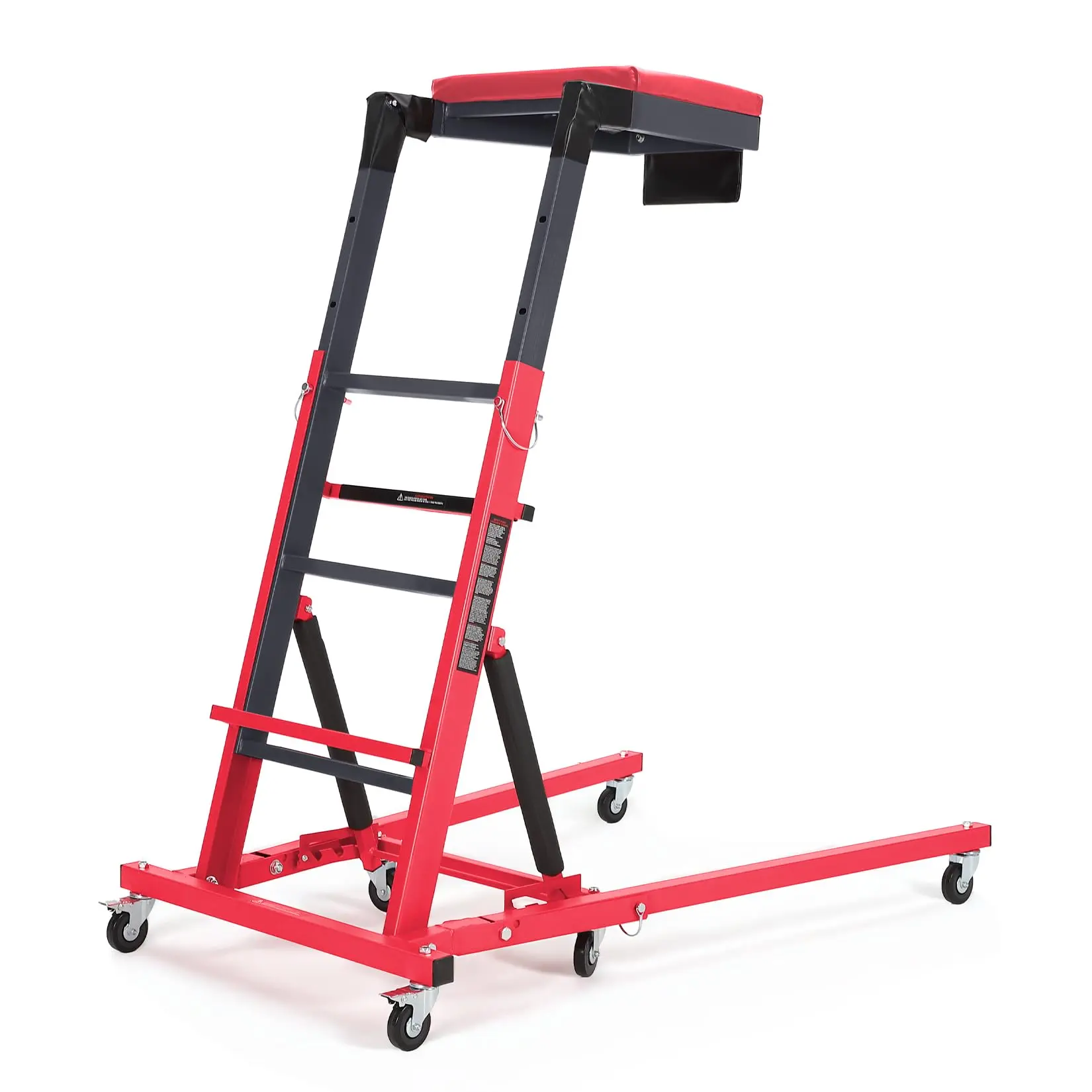 GARVEE Top Automotive Creeper with Adjustable Height from 49.21" to 68.89", 400 LBS Capacity, Heavy Duty Foldable Garage Creeper Featuring 6 Swivel Caster Wheels for Easy Mobility and Engine Topside Access