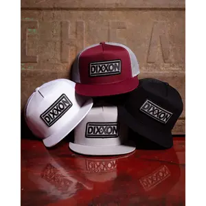 New Wave Flat Bill Trucker Snapback - White & Black