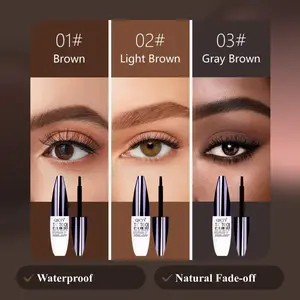 Easy Peel-Off Eyebrow Gel-Waterproof&Sweatproof, Long-Lasting Black or BrownTattooTint, Film Forming, Medium Coverage for AllSkinTypes