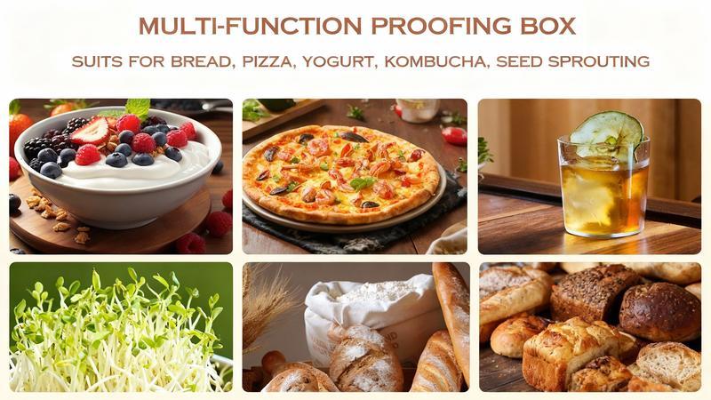 【Valentine's Day Gift】Upgraded Folding Bread Proofing Box with (50-113°F) Temp Control & 48H Timer, Proofing Box with Stainless Steel Shelf, 3-side Heating Fermentation for Sourdough, Bread Baking, Pizza, Yogurt, Kombucha, Space-Saving & 5-Layer Fabric 【Valentine's Day Gift】Upgraded Folding Bread Proofing Box with (50-113°F) Temp Control & 48H Timer, Proofing Box with Stainless Steel Shelf, 3-side Heating Fermentation for Sourdough, Bread Baking, Pizza, Yogurt, Kombucha, Space-Saving & 5-Layer Fabric