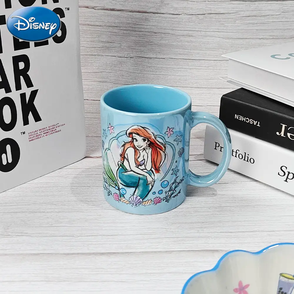 Disney Princess Ceramic Mug, Cinderella Belle Alice in Wonderland Little Mermaid Design, Large Capacity Coffee & Tea Cup, Funny Gift Mug, Unique Gift Idea, Ceramic Printed Drinkware