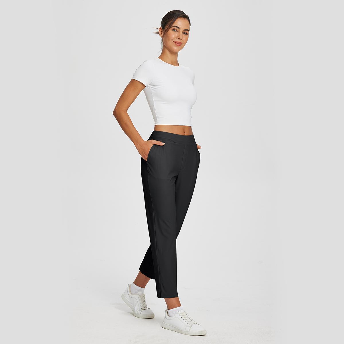 baleaf Women's Lightweight Breathable Soft 26"/27" Ankle Pants Business Casual Summer Silky with Zipper Pockets Stretch Petite Golf Work Bottoms UPF50 School Interview Outfit Athletic Dress Pants summervibes baleaf Women's Lightweight Breathable Soft 26"/27" Ankle Pants Business Casual Summer Silky with Zipper Pockets Stretch Petite Golf Work Bottoms UPF50 School Interview Outfit Athletic Dress Pants summervibes