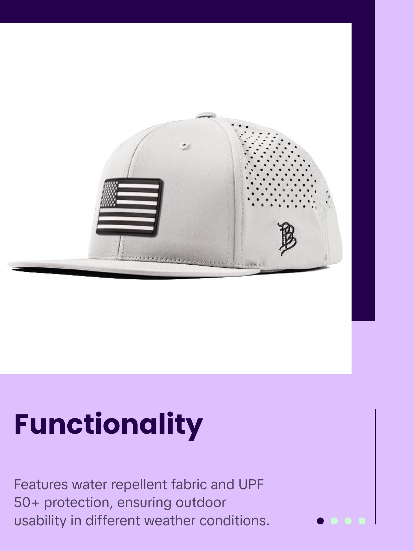 Vintage Old Glory Flat Brim Performance Hat