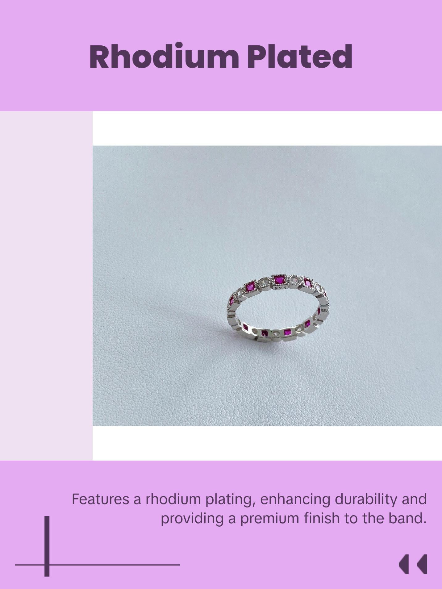 Ruby Eternity Art Deco Band