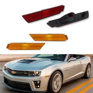4PCS OE-Style Lens Front & Rear Side Marker Housing Light Kit For Chevy Camaro 2010 2011 2012 2013 2014 2015 Replace OEM# 92246244 92246245 92246252 92246253 GM255119