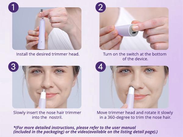 Electric Shaver Facial Nose Hair Remover for Women: 2 in 1 Painless - Rechargeable Hair Removal for Face Nose Ear Peach Fuzz Lips Chin Smooth Comfort Electric Shaver Facial Nose Hair Remover for Women: 2 in 1 Painless - Rechargeable Hair Removal for Face Nose Ear Peach Fuzz Lips Chin Smooth Comfort