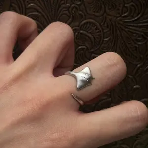 Handmade adjustable copper Manta ring（ship from us）