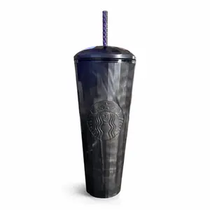 Starbucks Iridescent Black Pearl Marbled Venti 24oz Tumbler Dome Cold Cup