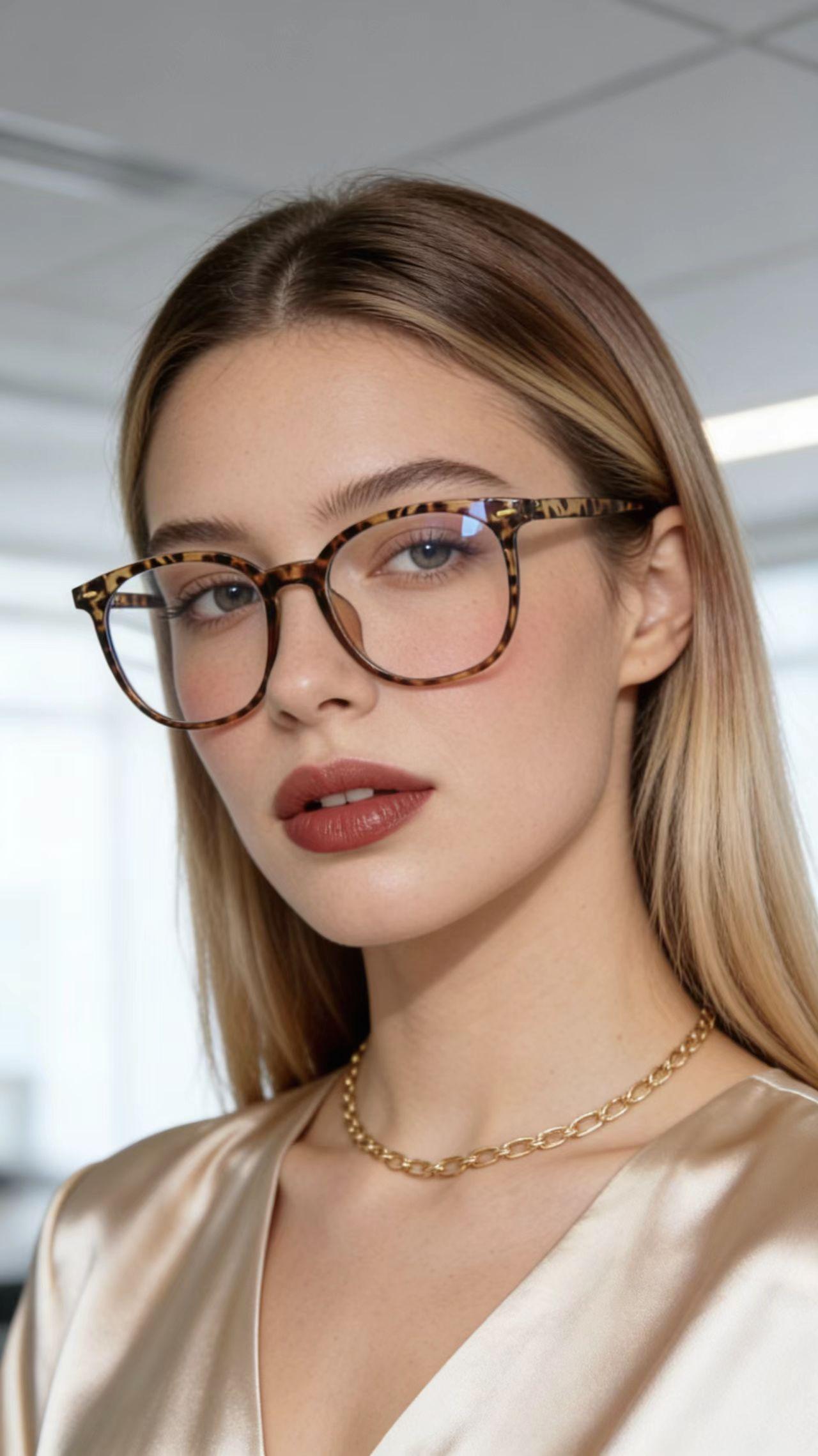 Trendy Leopard Pattern Frame Eyeglasses, Fashionable Blue Light Blocking Glasses for Women & Men, Fashion Eyeglasses for Work, Daily Clothing Decor, Perfect for Student Daily Use, Fashionable Frames Glasses