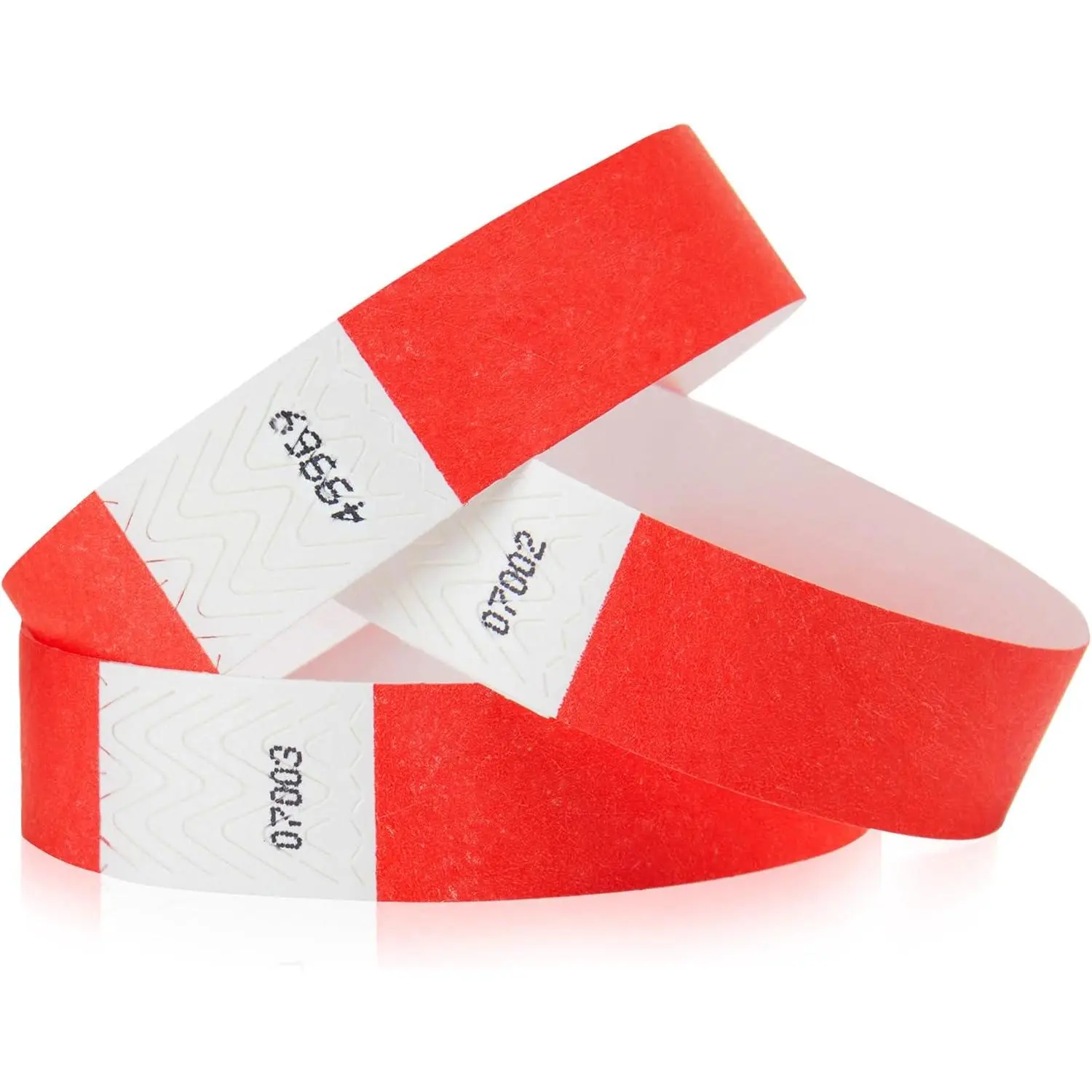 300  Neon Red Tyvek Wristbands for Events - Tamper-Proof Design & Fluorescent Color  Reuse - -Grade Bracelets for  &  ID, Party & VIP