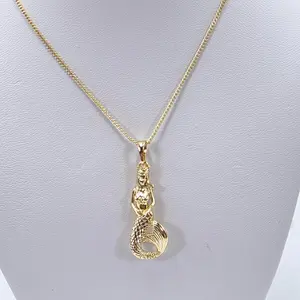 Mermaid pendant and chain size 23 inches