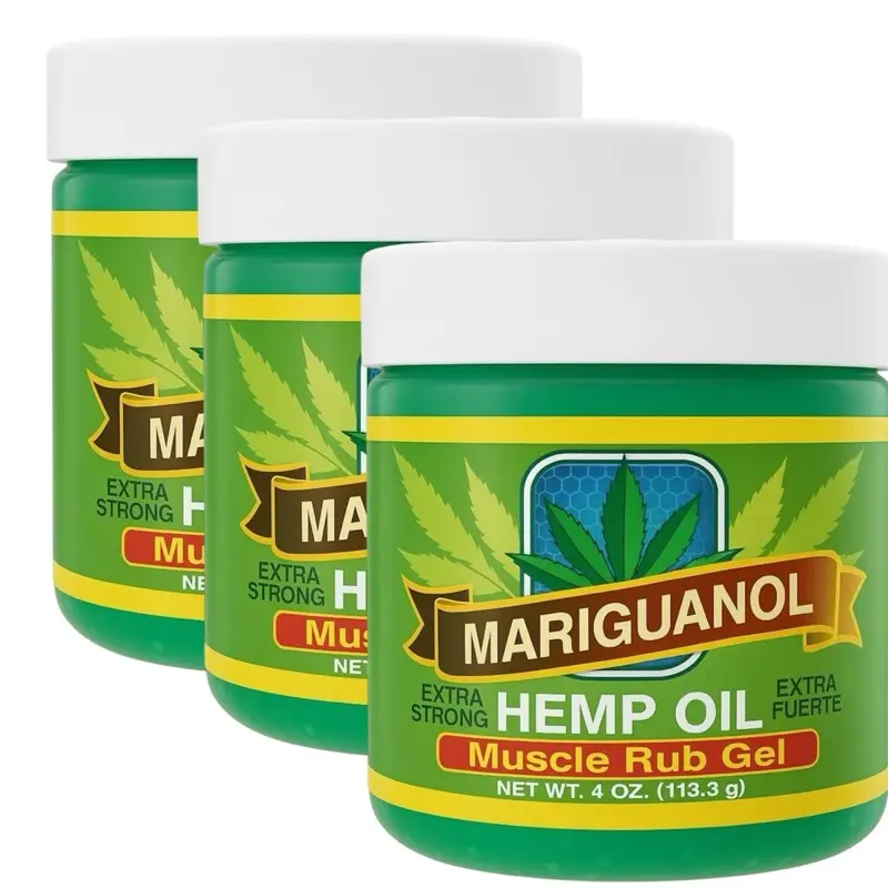Mariguanol muscle rub gel- Herbal Massage Gel 4oz – Warming Body Massage Formula for Relaxation & Skin Care, 125 g, PACK OF 3