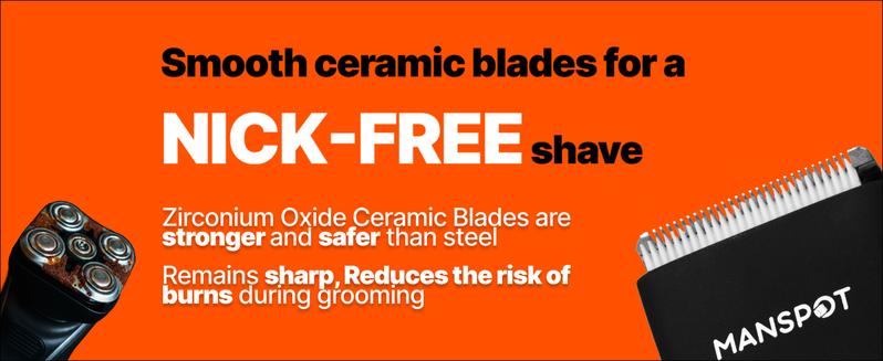 Manspot Premium Electric Body Hair Trimmer for Men - Waterproof Wet & Dry Groomer, Rechargeable Cordless Clippers for Chest Back Arms - Gym Ready Travel Friendly Green Trimmer with Comfort Design-dealsforyoudays