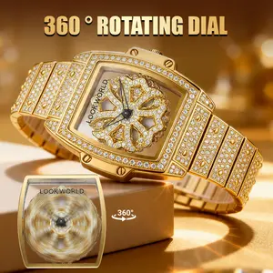 Rotating Dial Bling Watch Quartz Men Woman Luxury Fashionable Sparkling  Versatilehday Timeless Classic Design With Adjustment Tool  Birthday commemorative gift