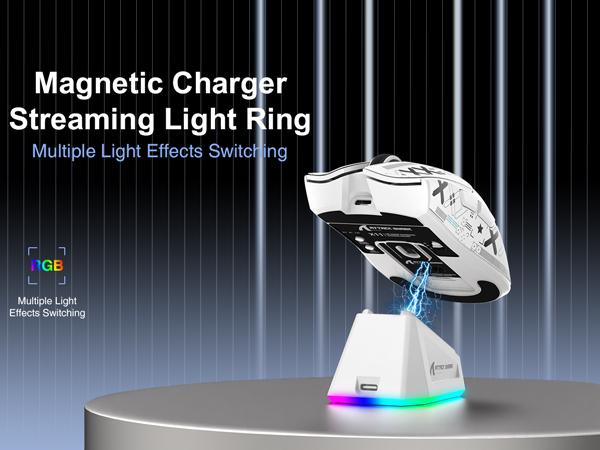 ATTACK SHARK X11 59g Lightweight Wireless Gaming Mouse,with Grip Tape,RGB Charging Dock,up t0 22000 DPI,PixArt PAW3311 Gaming Sensor,for PC Mac Gamers